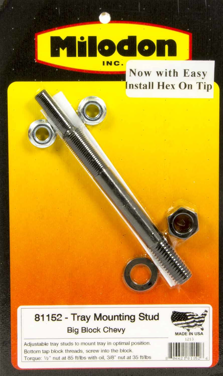 Milodon 81152 1/2in Windage Tray Stud Milodon 81152