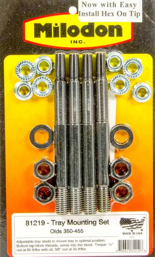 Milodon 81219 Olds V8 Windage Tray Stud Kit Milodon 81219