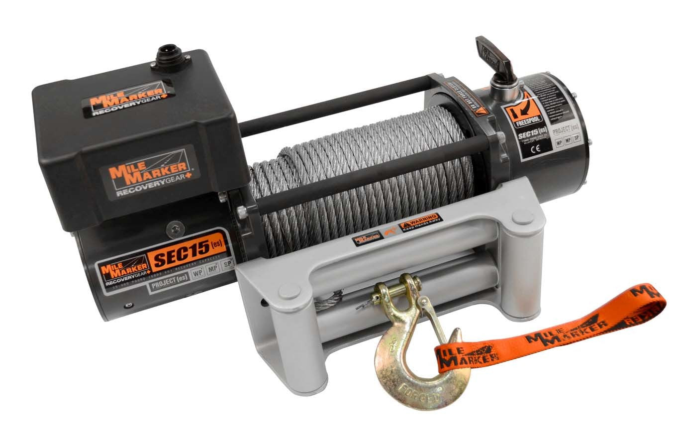 Mile Marker 76-50260W 15000lb Winch w/Roller Fairlead & 12' Remote Mile Marker 76-50260W