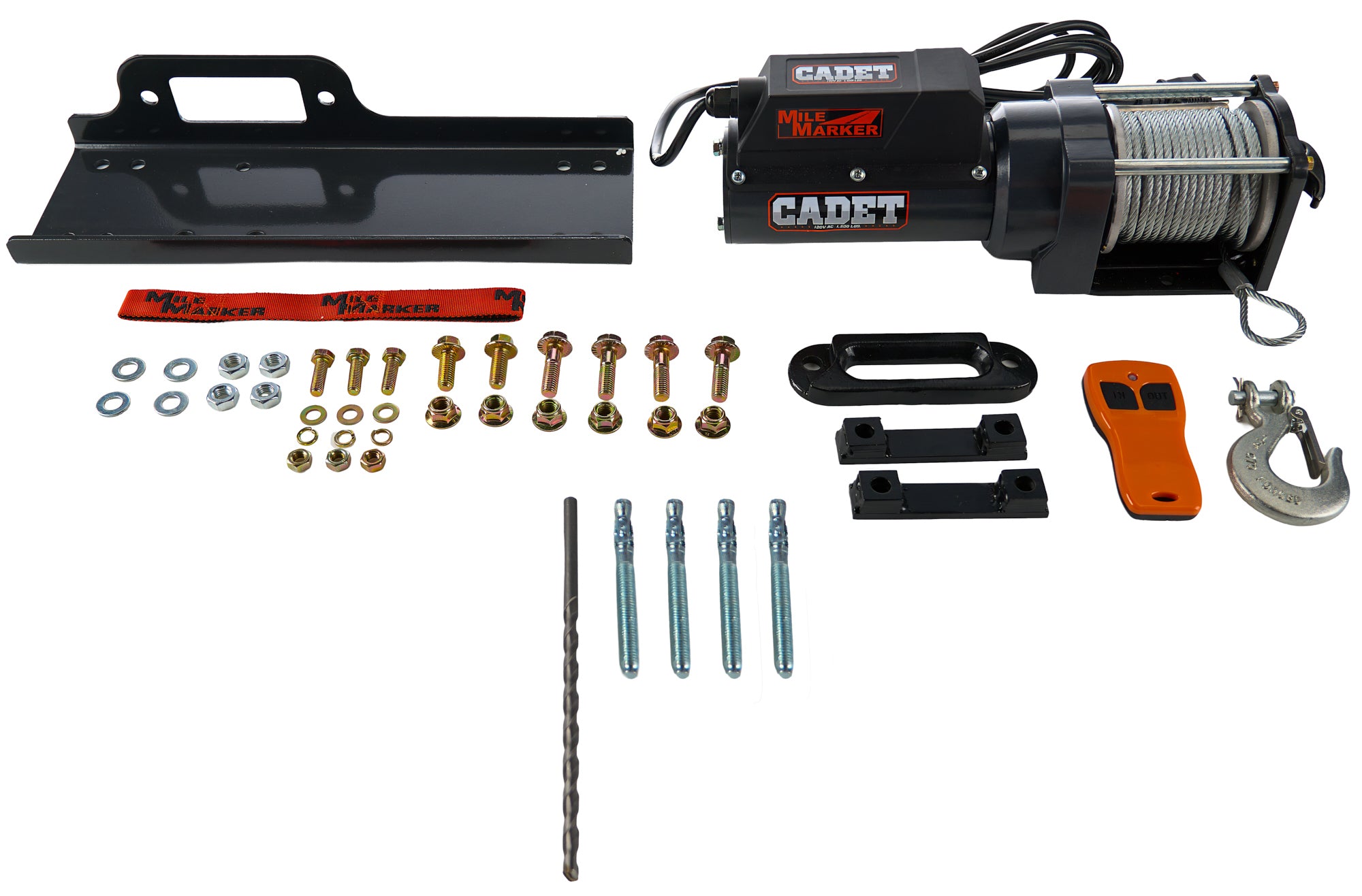 Mile Marker 7612015 Electric 120V Winch 1500lbs Mile Marker 7612015
