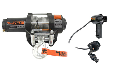Mile Marker 77-50112BW 3500 lb ATV Winch w/ Roller Fairlead & Remote Mile Marker 77-50112BW
