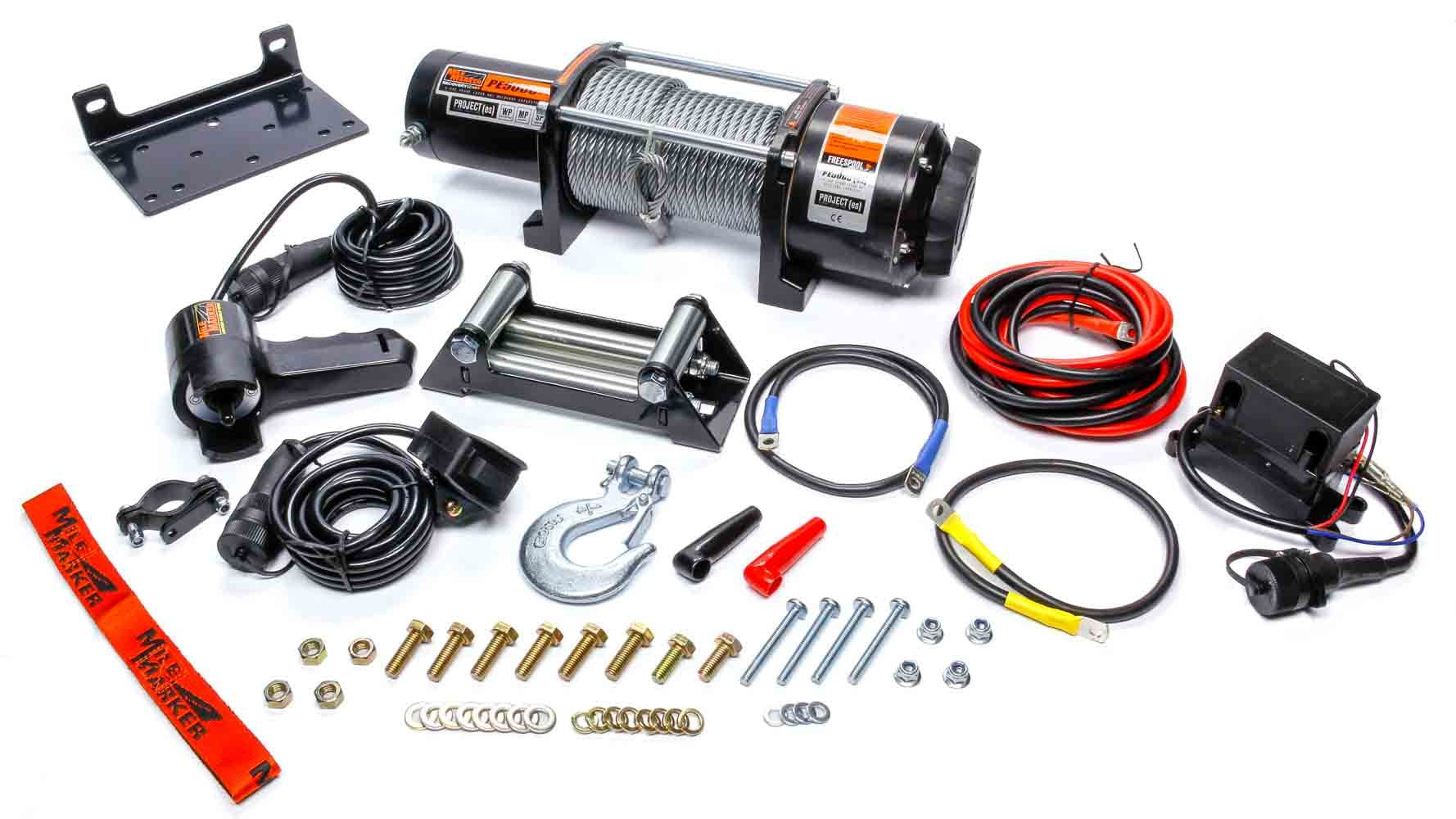 Mile Marker 77-50120W 5000lb Winch w/Roller Fairlead & 12ft Remote Mile Marker 77-50120W