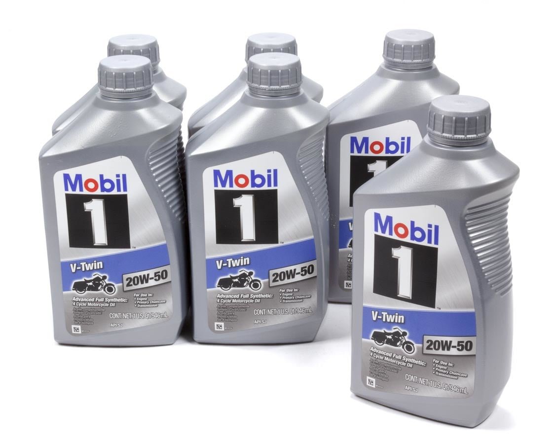 Mobil 1 112630 20w50 V-Twin Oil Case 6x1 Qt Motorcycle Mobil 1 112630