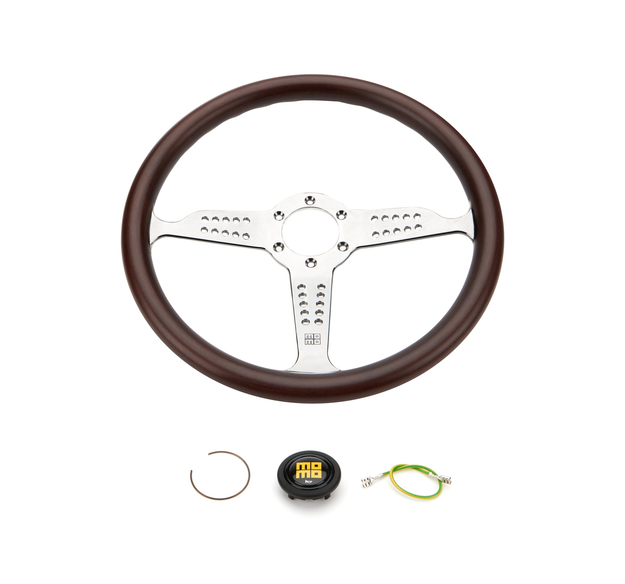 MOMO Tuning & Safety GRA35WD0P Super Grand Prix Steerin g Wheel Wood/Pol. Silver MOMO Tuning & Safety GRA35WD0P