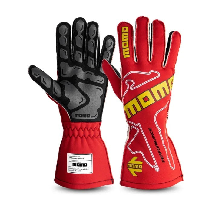 MOMO Tuning & Safety GUPERFORED09 Gloves Peformance Red Small 09 FIA MOMO Tuning & Safety GUPERFORED09