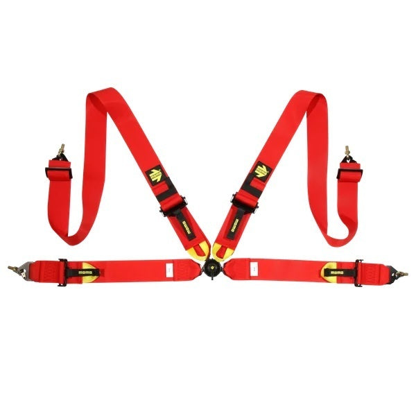 MOMO Tuning & Safety M040303RD Corsa Harness 4 Point 3x3 Red Clip in  Cam MOMO Tuning & Safety M040303RD