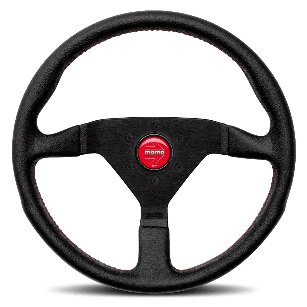 MOMO Tuning & Safety MCL32BK3B Monte Carlo 320 Steering Leather Red Stich MOMO Tuning & Safety MCL32BK3B