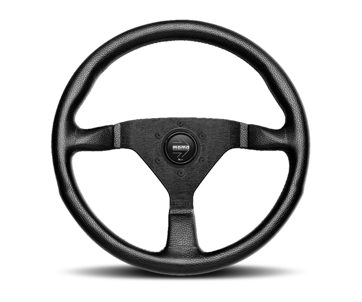 MOMO Tuning & Safety MCL35BK1B Monte Carlo 350 Steering Leather Black Stitch MOMO Tuning & Safety MCL35BK1B