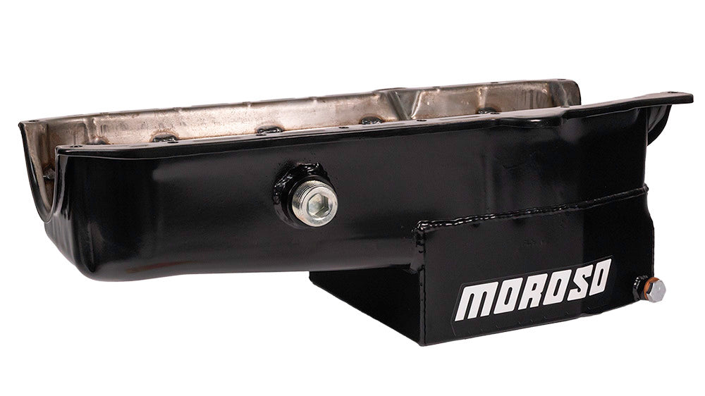 Moroso 21324 SBC C/T Oil Pan - 7qt. 1pc. R/M w/Ins. Bung Moroso 21324