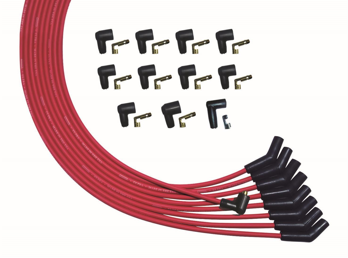 Moroso 52010 Ultra Plug Wire Set Universal V8 Red Moroso 52010