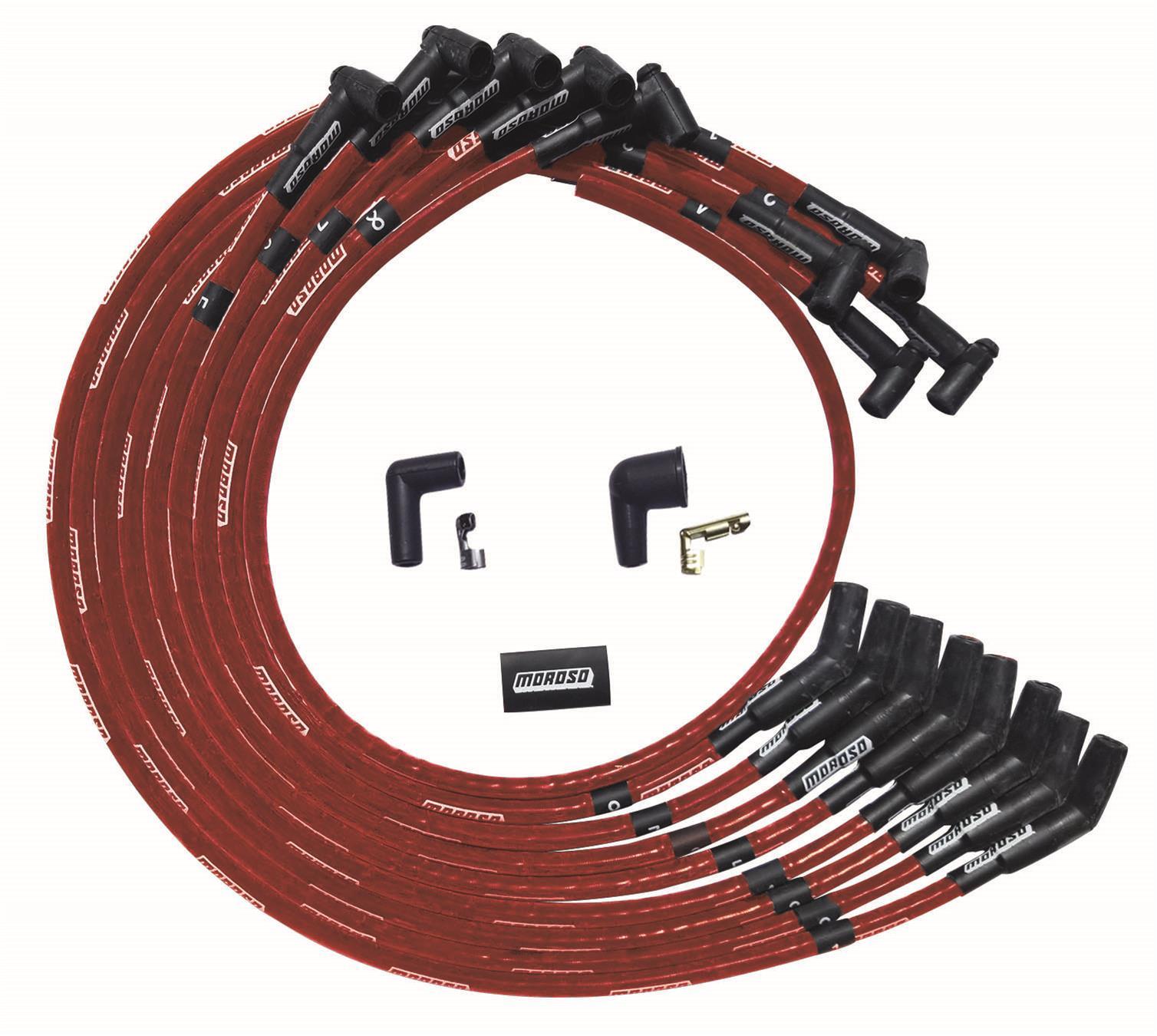Moroso 52530 Ultra Plug Wire Set SBC Under V/C Red Moroso 52530