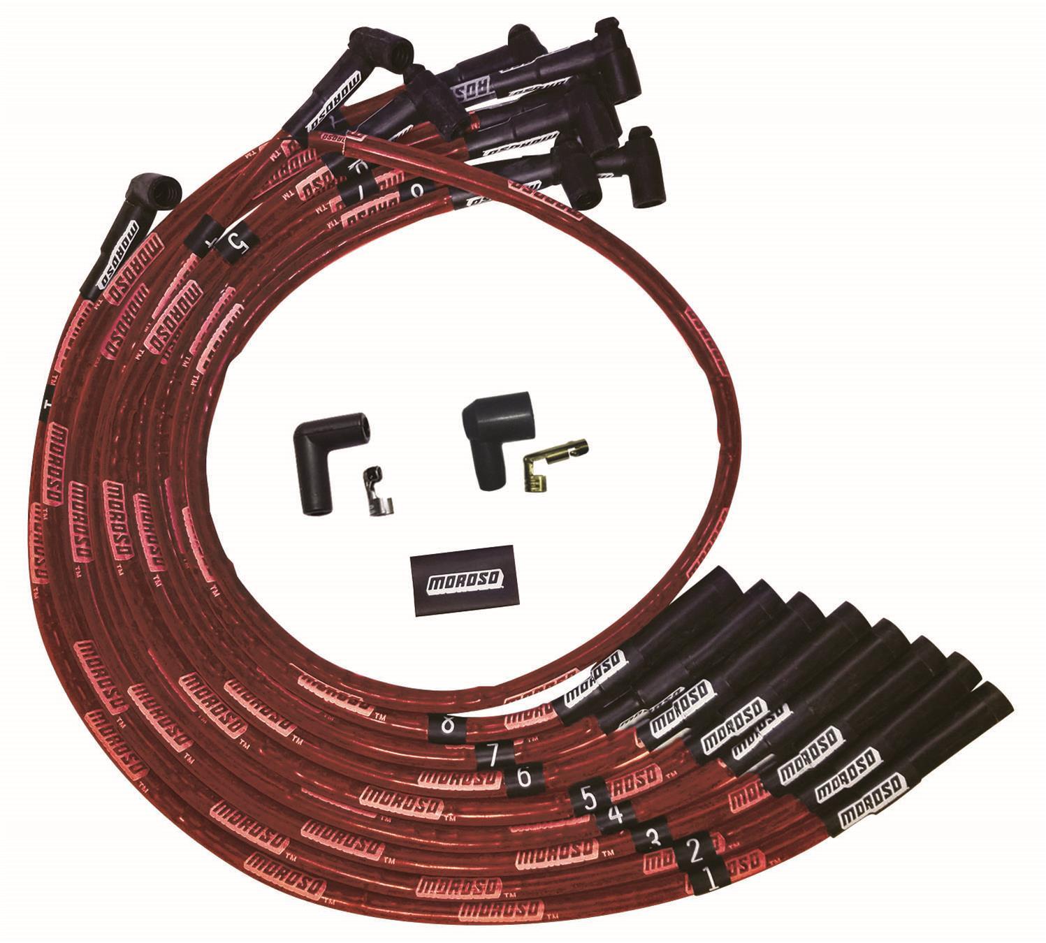 Moroso 52540 Ultra Plug Wire Set BBC Over V/C Red Moroso 52540