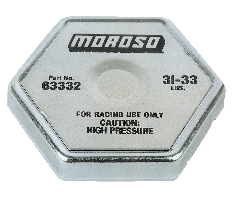 Moroso 63332 Radiator Cap 31-33 psi Hexagon Moroso 63332