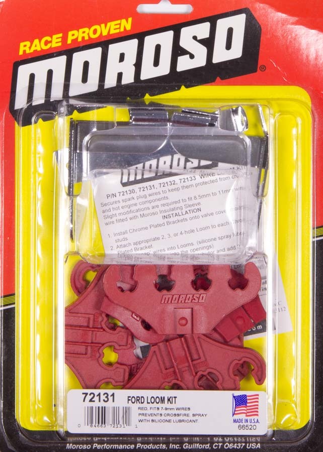 Moroso 72131 SBF Spark Plug Wire Loom Kit - Red Moroso 72131