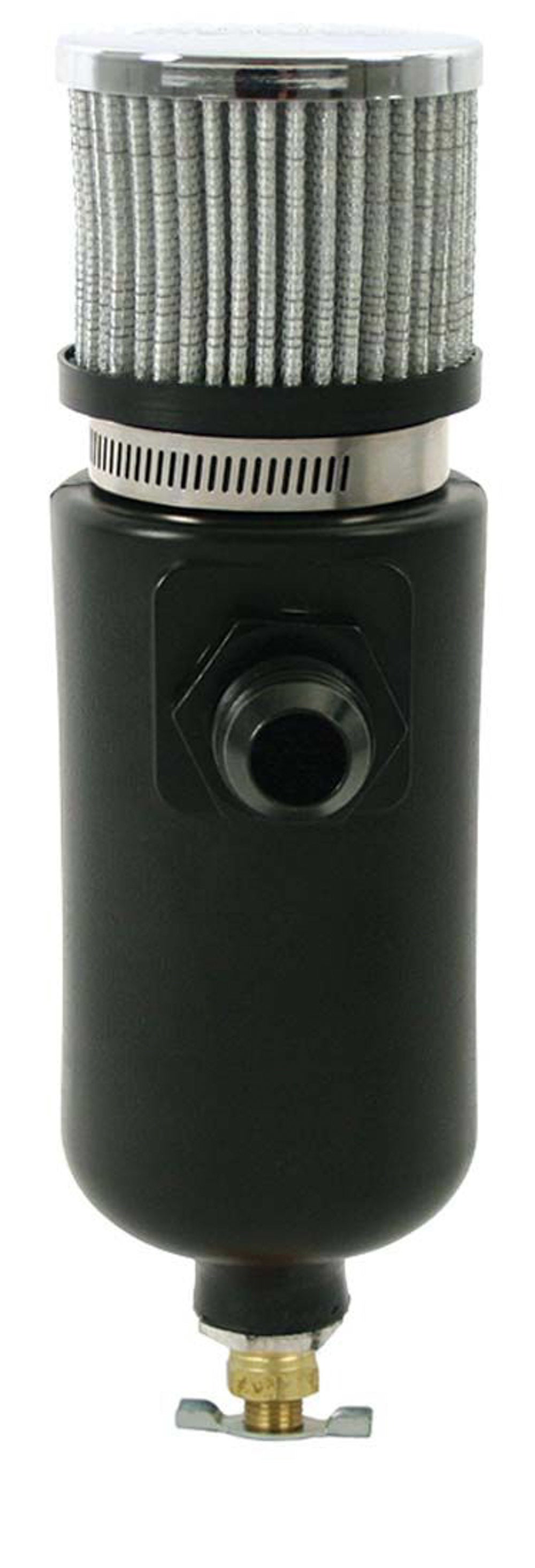 Moroso 85402 Breather Tank 1qt w/10an Fitting - Poly - Black Moroso 85402