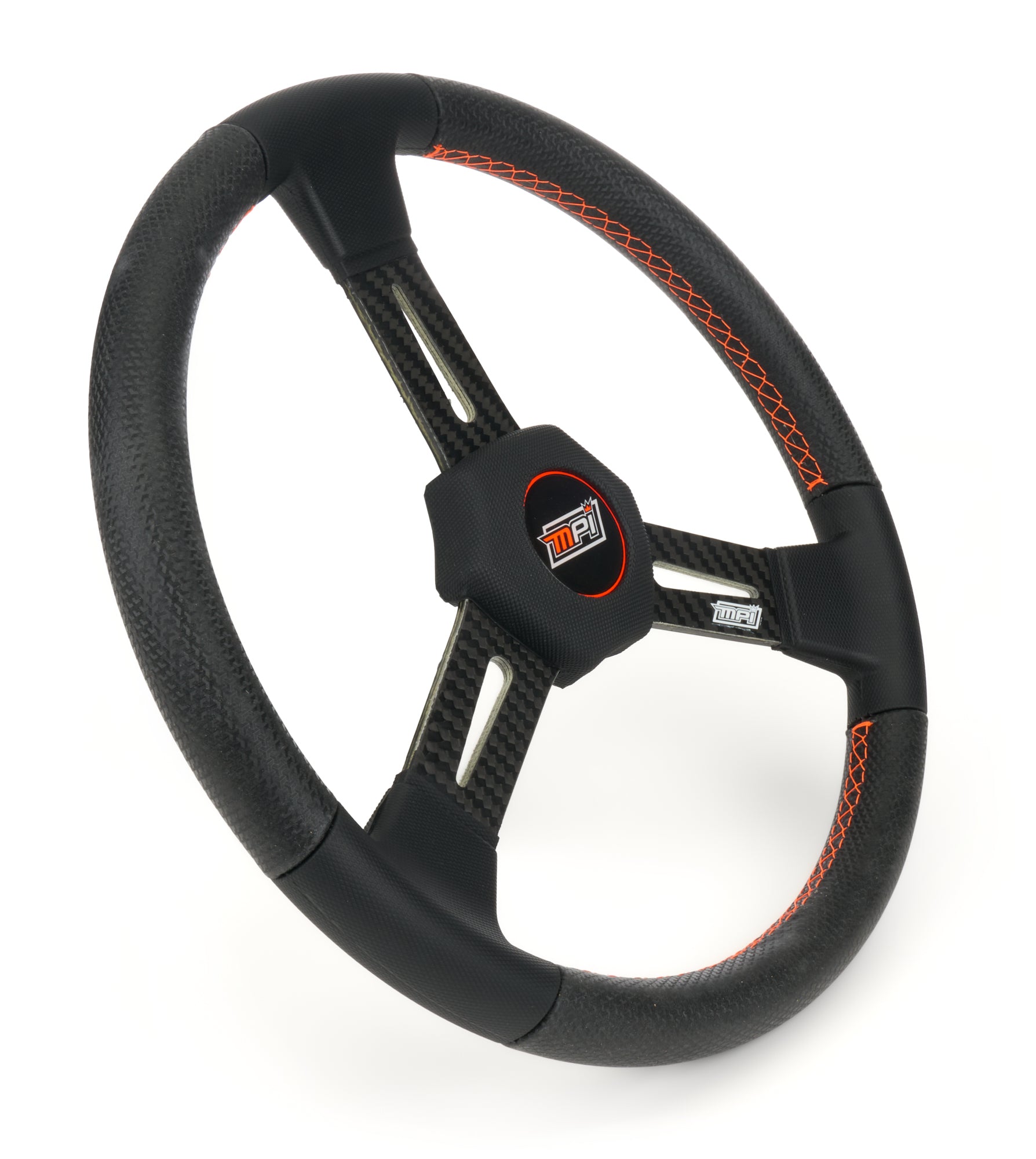MPI MPI-D4-15-C Steering Wheel 15in Flat Carbon 3 Spoke XL Grip MPI MPI-D4-15-C