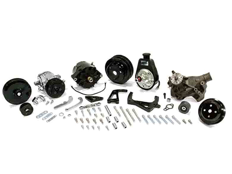 March Performance 21695-09 GM SB LWP SPORT TRACK AL T/PS KW PULLEY/BRKT GREY March Performance 21695-09