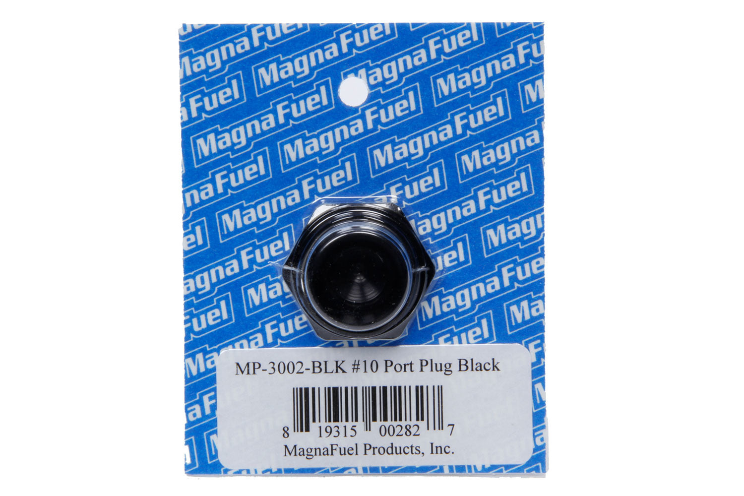 Magnafuel Racing Fuel Systems MP-3002-BLK #10 Straight Port Plug Black Magnafuel Racing Fuel Systems MP-3002-BLK