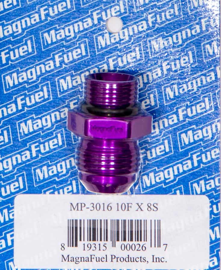 Magnafuel Racing Fuel Systems MP-3016 #10 to #8 O-Ring Male Adapter Fitting Magnafuel Racing Fuel Systems MP-3016