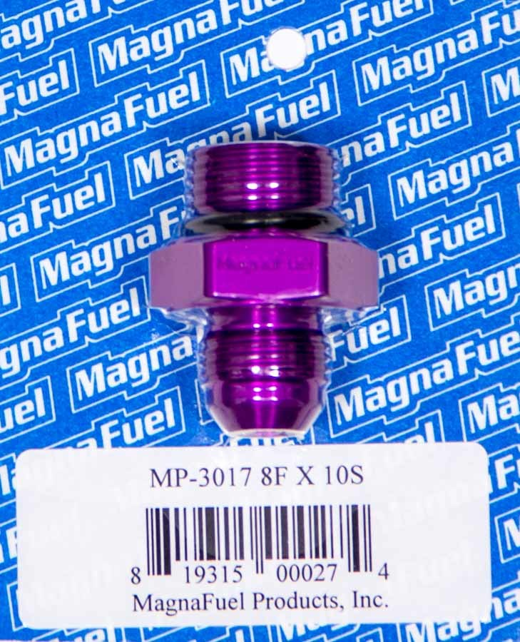 Magnafuel Racing Fuel Systems MP-3017 #8an Male to #10an O-Ring Str. Adapter Ftng Magnafuel Racing Fuel Systems MP-3017