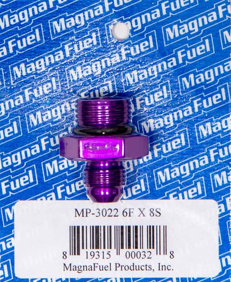 Magnafuel Racing Fuel Systems MP-3022 #6an Flare to #8an Port Fitting - Straight Magnafuel Racing Fuel Systems MP-3022