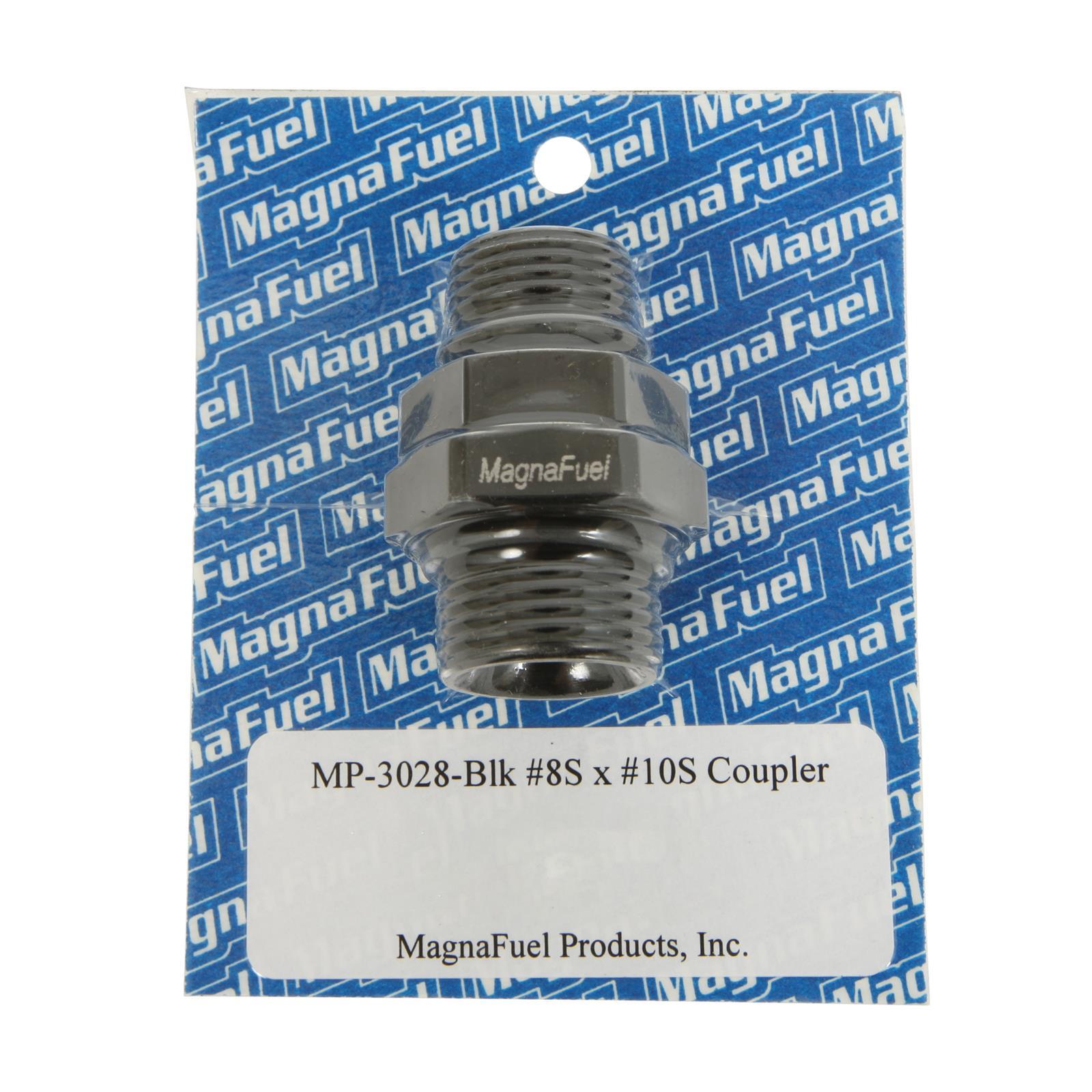 Magnafuel Racing Fuel Systems MP-3028-BLK Coupler Fitting - 10an to 8an Straight - Black Magnafuel Racing Fuel Systems MP-3028-BLK