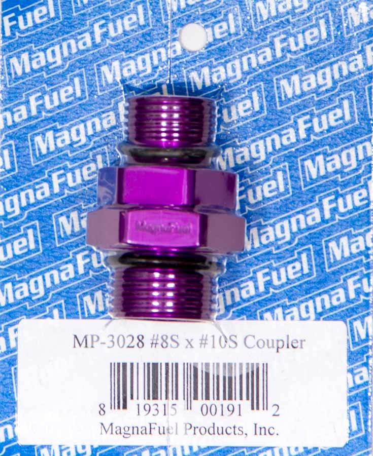 Magnafuel Racing Fuel Systems MP-3028 #10 to #8 Straight Coupler Fitting Magnafuel Racing Fuel Systems MP-3028