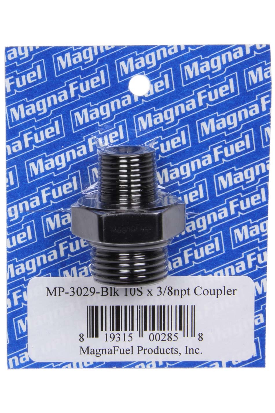 Magnafuel Racing Fuel Systems MP-3029-BLK Union Couple Fitting - #10 x 3/8npt - Black Magnafuel Racing Fuel Systems MP-3029-BLK
