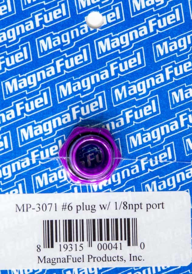 Magnafuel Racing Fuel Systems MP-3071 #6 O-Ring Port Plug w/1/8in NPT in Center Magnafuel Racing Fuel Systems MP-3071