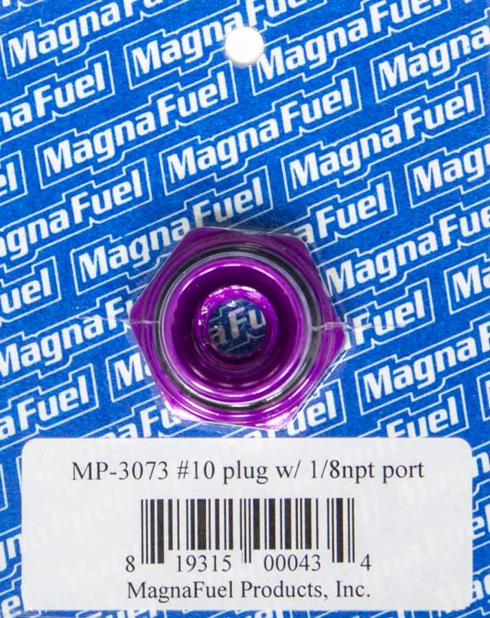 Magnafuel Racing Fuel Systems MP-3073 #10 O-Ring Port Plug w/1/8in NPT in Center Magnafuel Racing Fuel Systems MP-3073