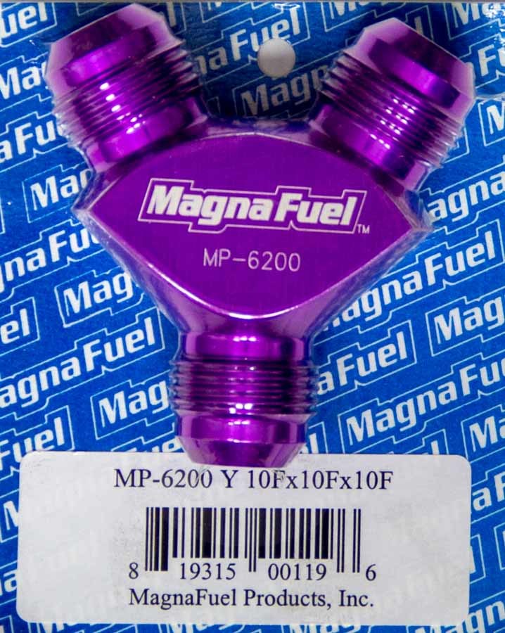 Magnafuel Racing Fuel Systems MP-6200 Y-Fitting - 3 #10an Male Magnafuel Racing Fuel Systems MP-6200