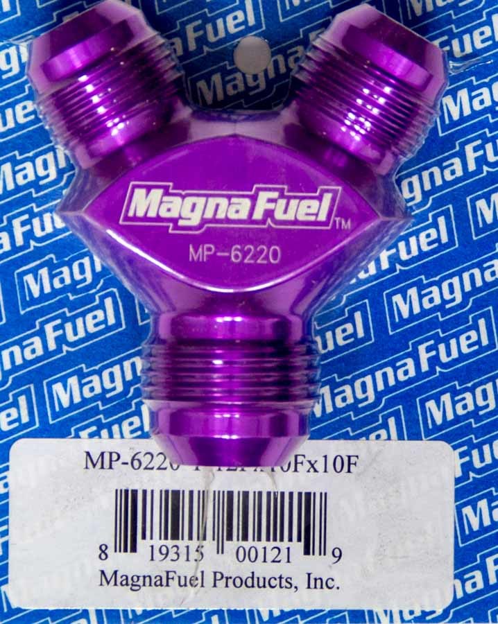 Magnafuel Racing Fuel Systems MP-6220 Y-Fitting - 1 #12an & 2 #10an Magnafuel Racing Fuel Systems MP-6220