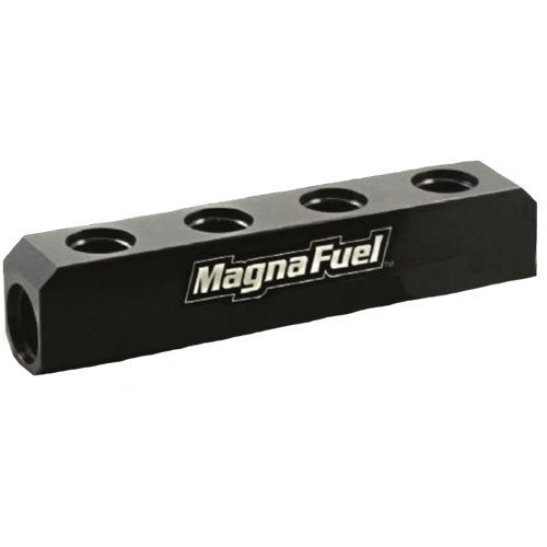 Magnafuel Racing Fuel Systems MP-7600-04-Blk Quad Fuel Log Black w/10an Ports Magnafuel Racing Fuel Systems MP-7600-04-Blk