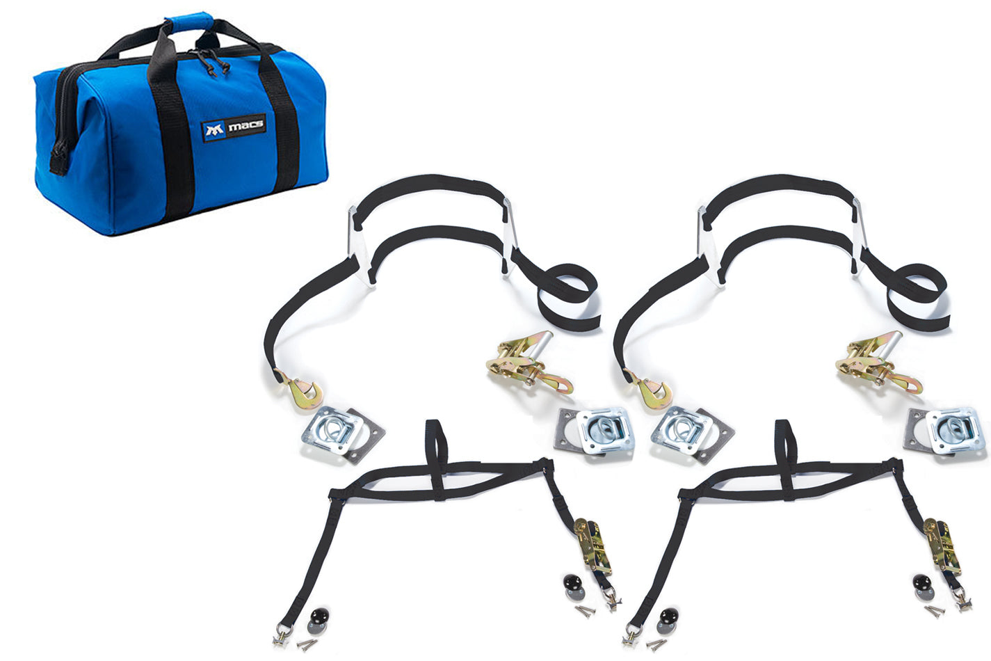 Mac's Tie Downs 511390 Drag Pack Complete Kit for Tie Down Dragster Mac's Tie Downs 511390