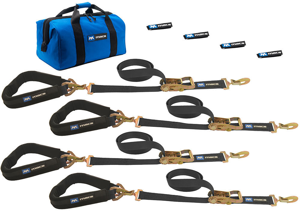 Mac's Tie Downs 511618 4 Tie Downs Direct Hook & 4-24in Axle Straps Mac's Tie Downs 511618