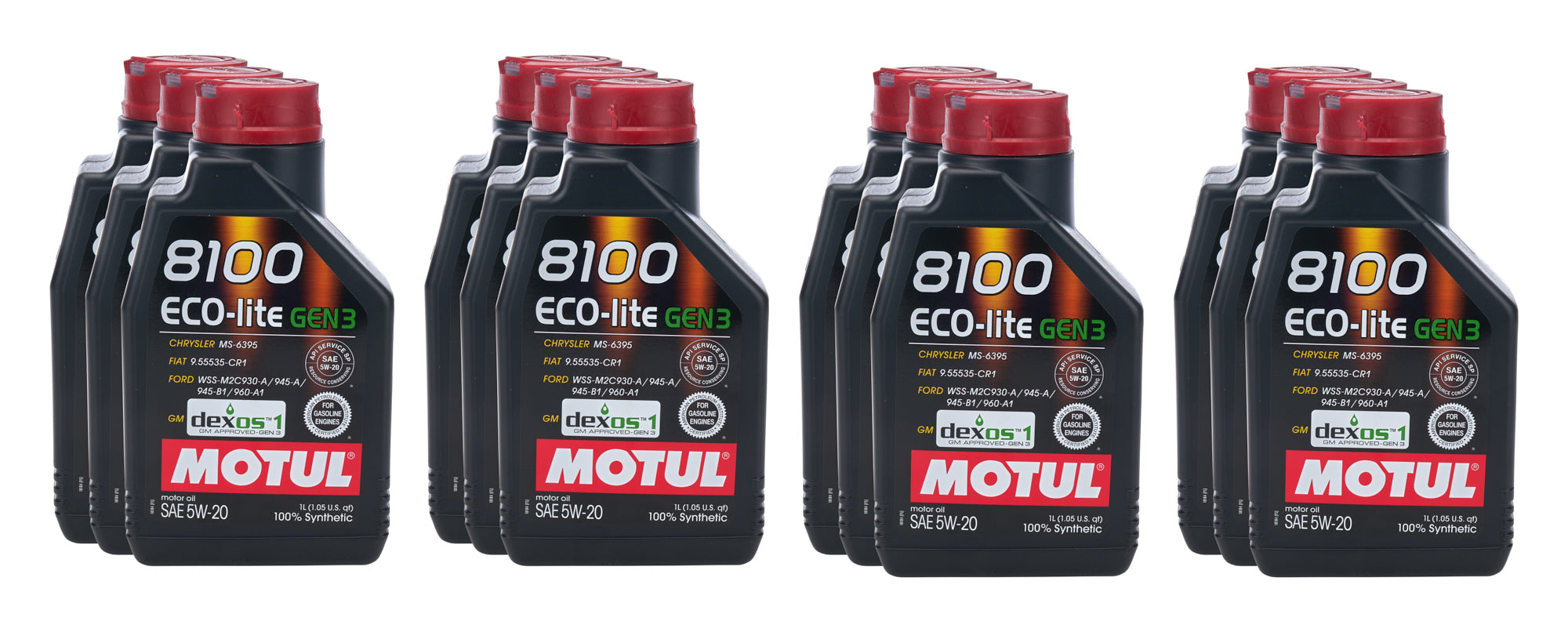 Motul 111359 8100 Eco-Lite Gen3 5w20 Case 12X1L Motul 111359