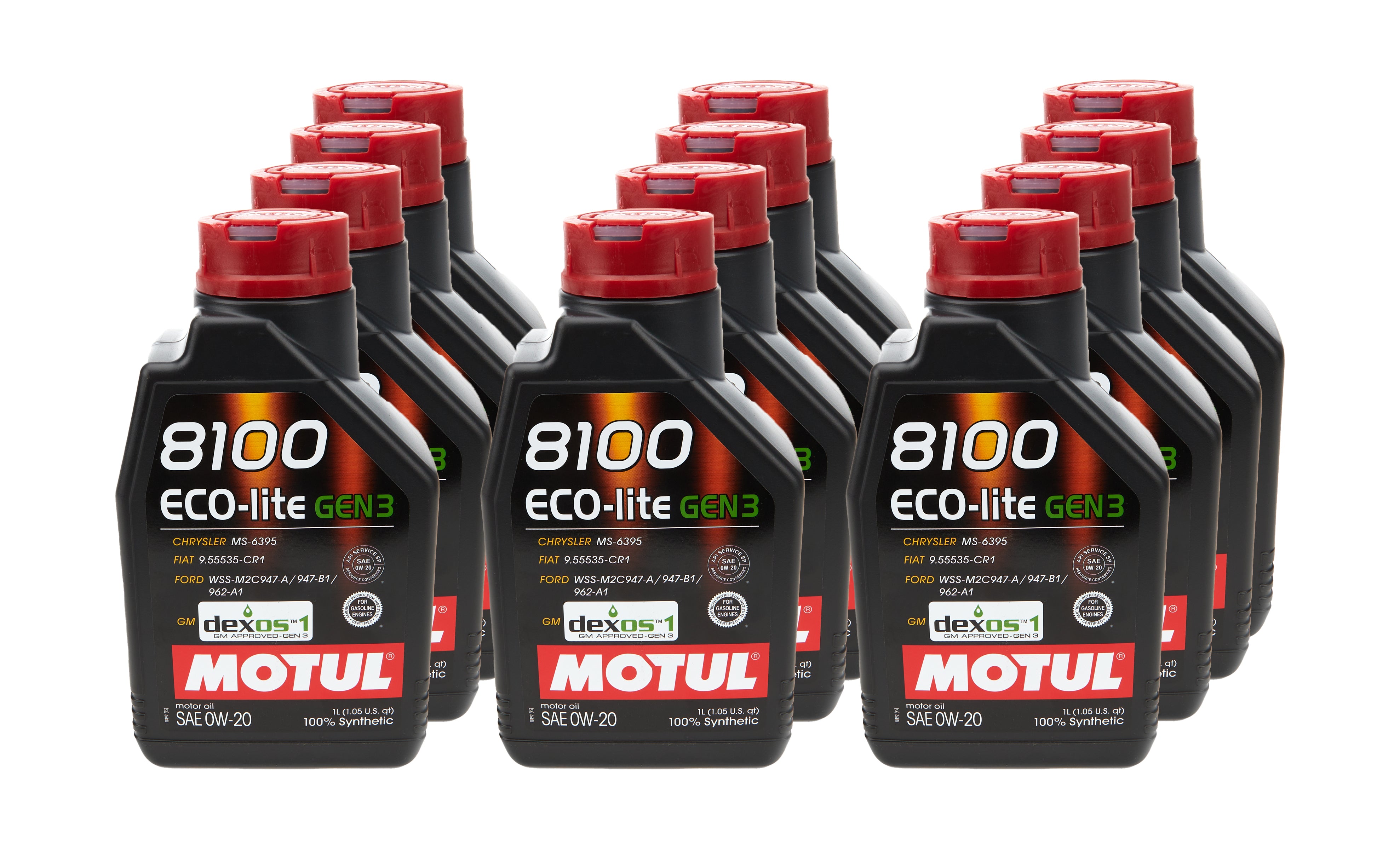 Motul 111363 8100 Eco-Lite Gen3 0w20 Case 12X1L Motul 111363