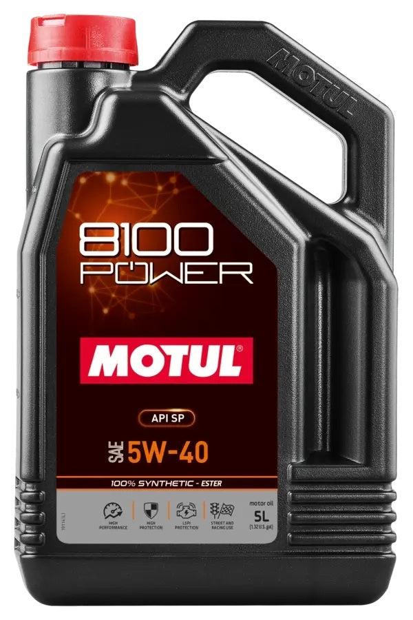Motul MTL111809 8100 Power 5w40 5 Liter Bottle Motul MTL111809