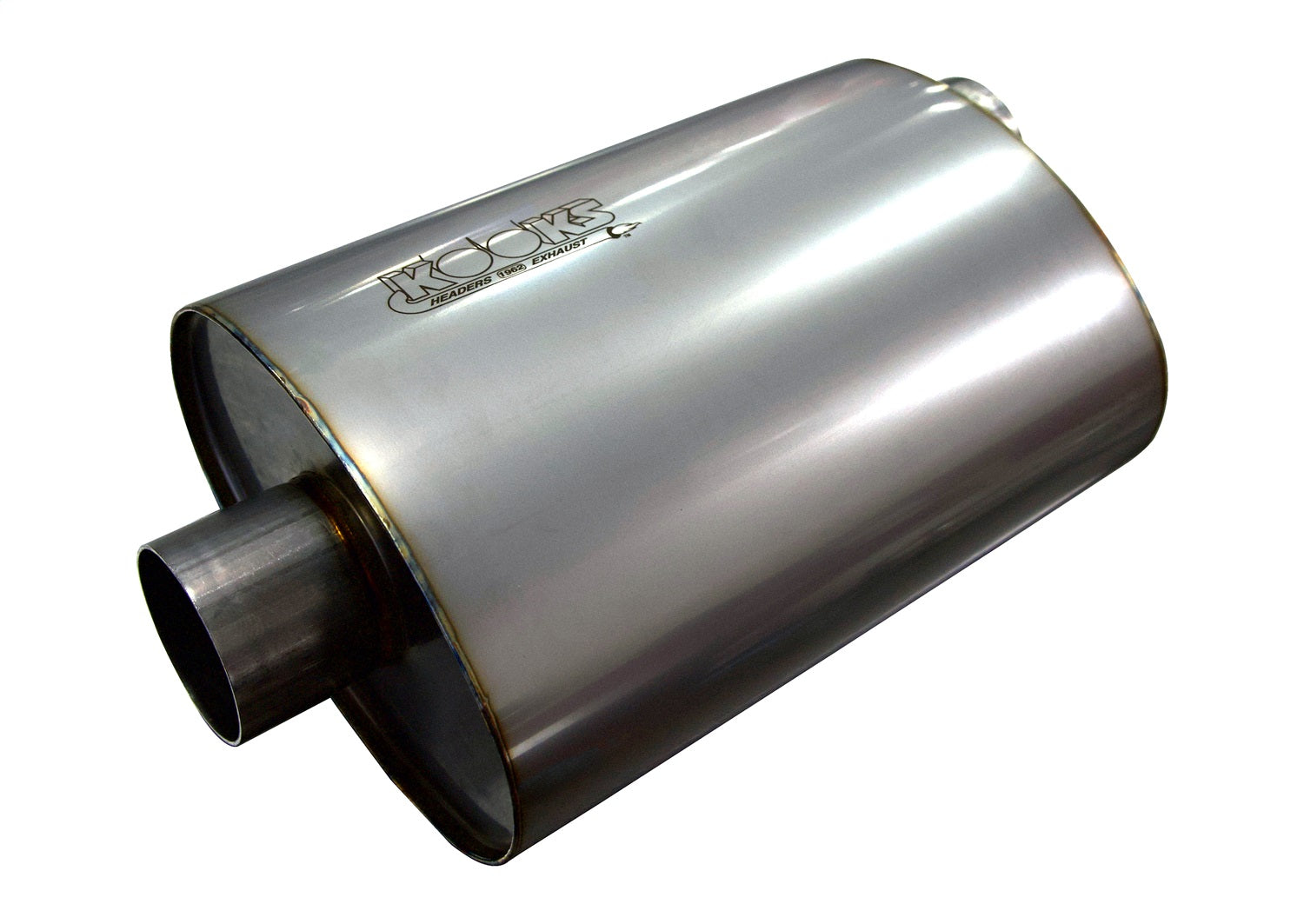 Kooks Custom Headers MUF-009 2-1/2in. Oval Center/Offset Muffler 12in. Long Body. Stainless Steel. Kooks Custom Headers MUF-009