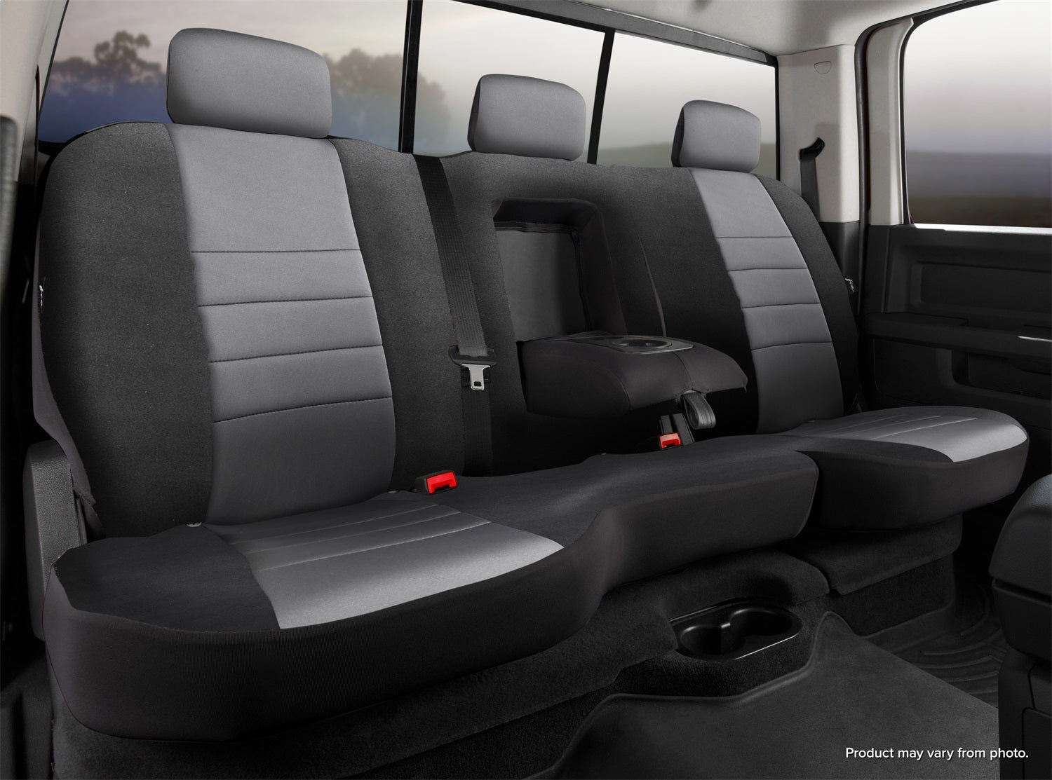 FIA NP95-2 GRAY Neo™ Neoprene Custom Seat Cover; Rear; Split Seat; 40/60; Gray; FIA NP95-2 GRAY