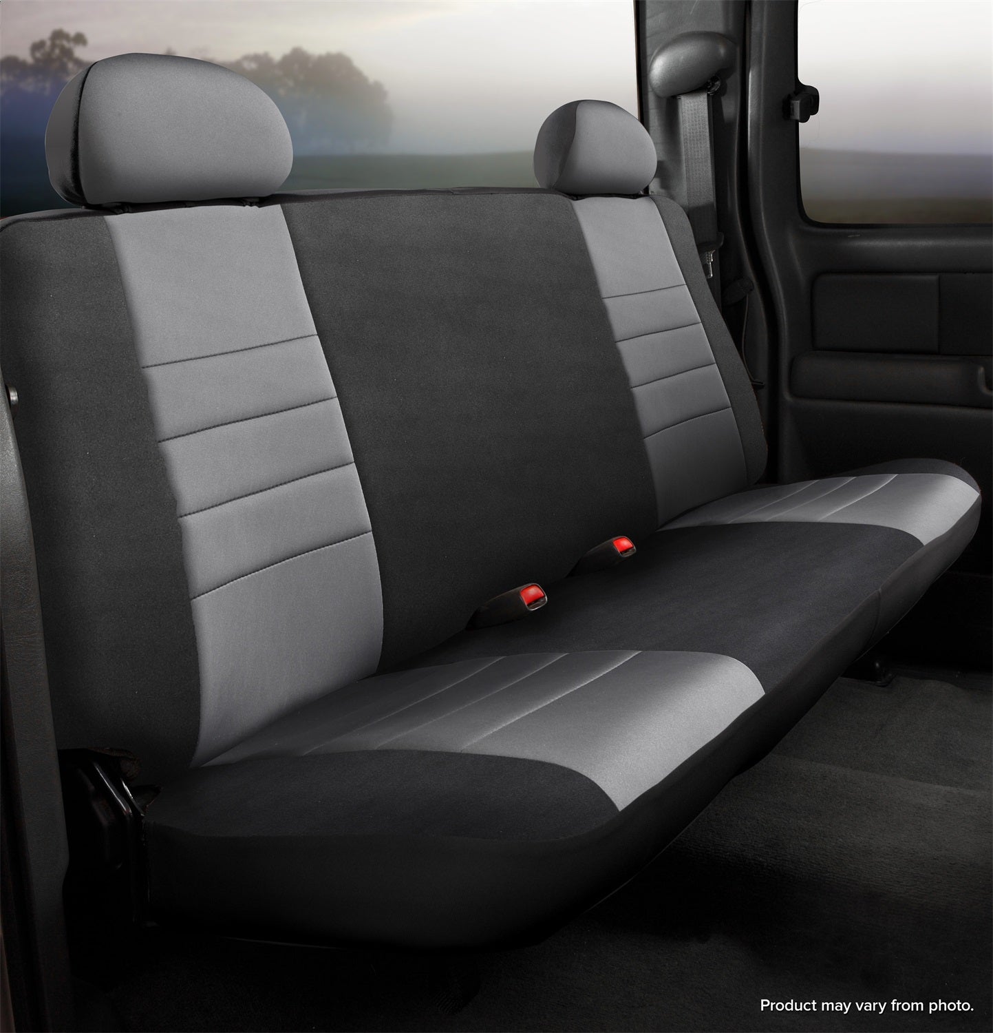 FIA NP95-12 GRAY Neo™ Neoprene Custom Seat Cover; Bench Seat; Gray; Rear; FIA NP95-12 GRAY