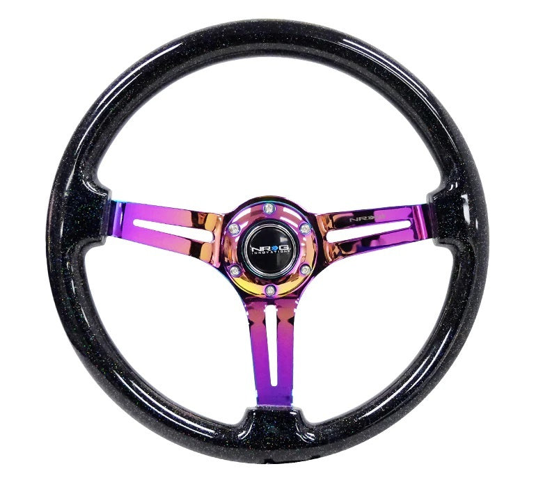 NRG Innovations RST-018BSB-MC Steering Wheel 350mm 3in Dish Galaxy -Neochrome NRG Innovations RST-018BSB-MC