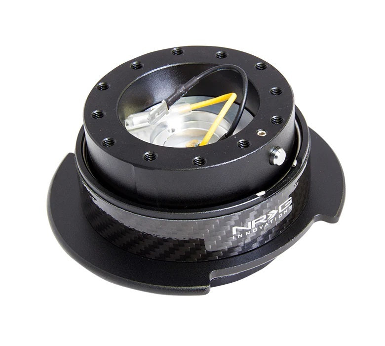 NRG Innovations SRK-250CF Steering Quick Release Kit 2.5 Black w/ Carbon NRG Innovations SRK-250CF
