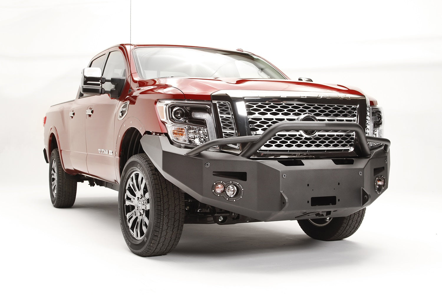 Fab Fours NT16-F3752-B Premium Winch Front Bumper; Uncoated/Paintable; w/Pre-Runner Guard; [AWSL]; Fab Fours NT16-F3752-B
