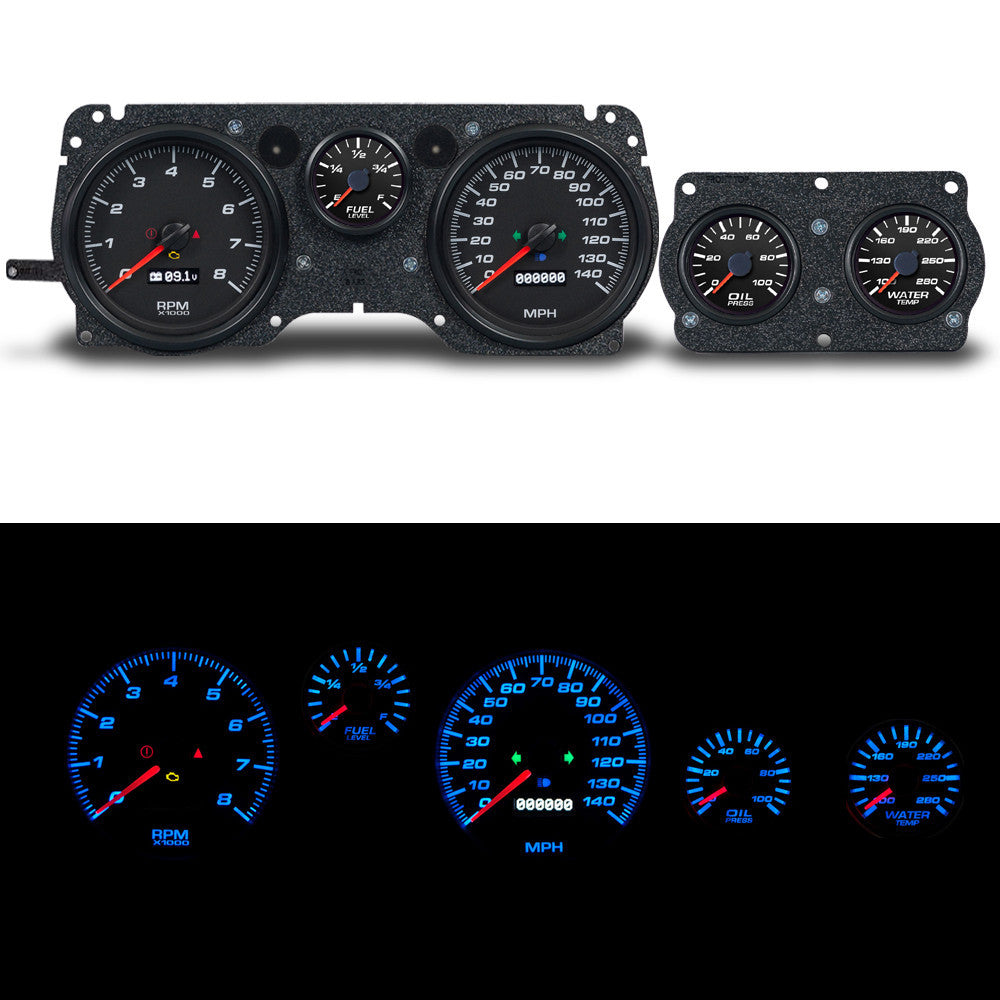 New Vintage USA 71026-01 Gauge Kit Firebird 70-81 Perf II Black New Vintage USA 71026-01