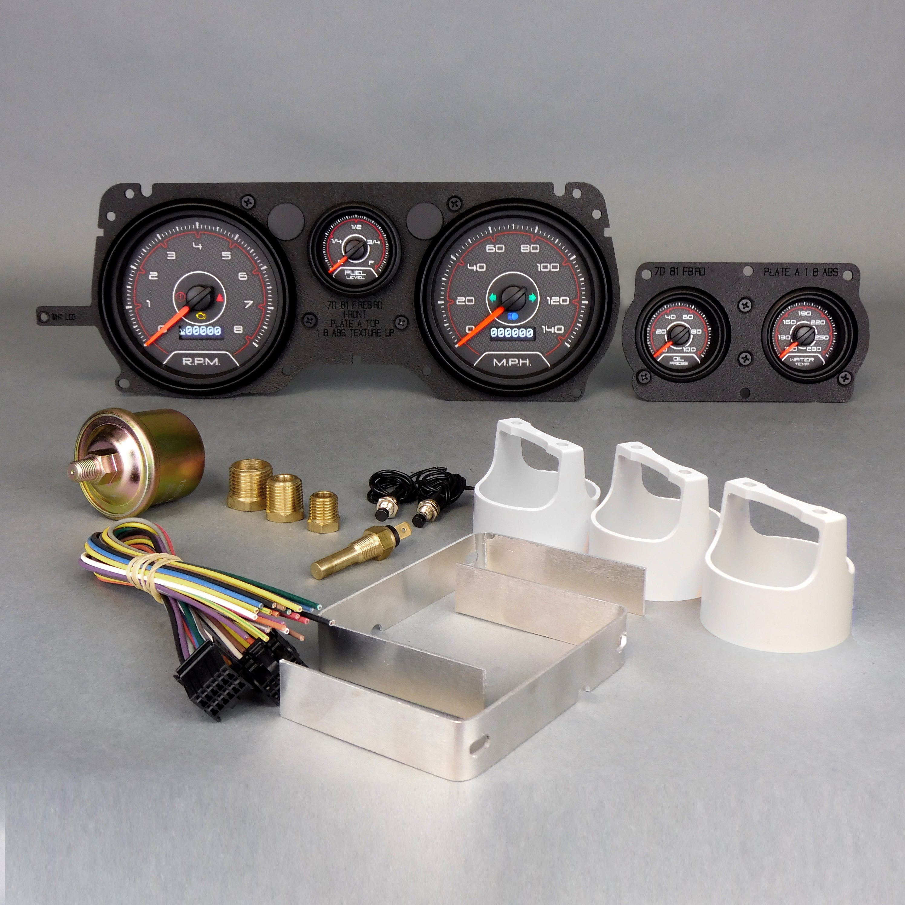 New Vintage USA 71126-01 Gauge Kit Firebird 70-81 CFR Red New Vintage USA 71126-01