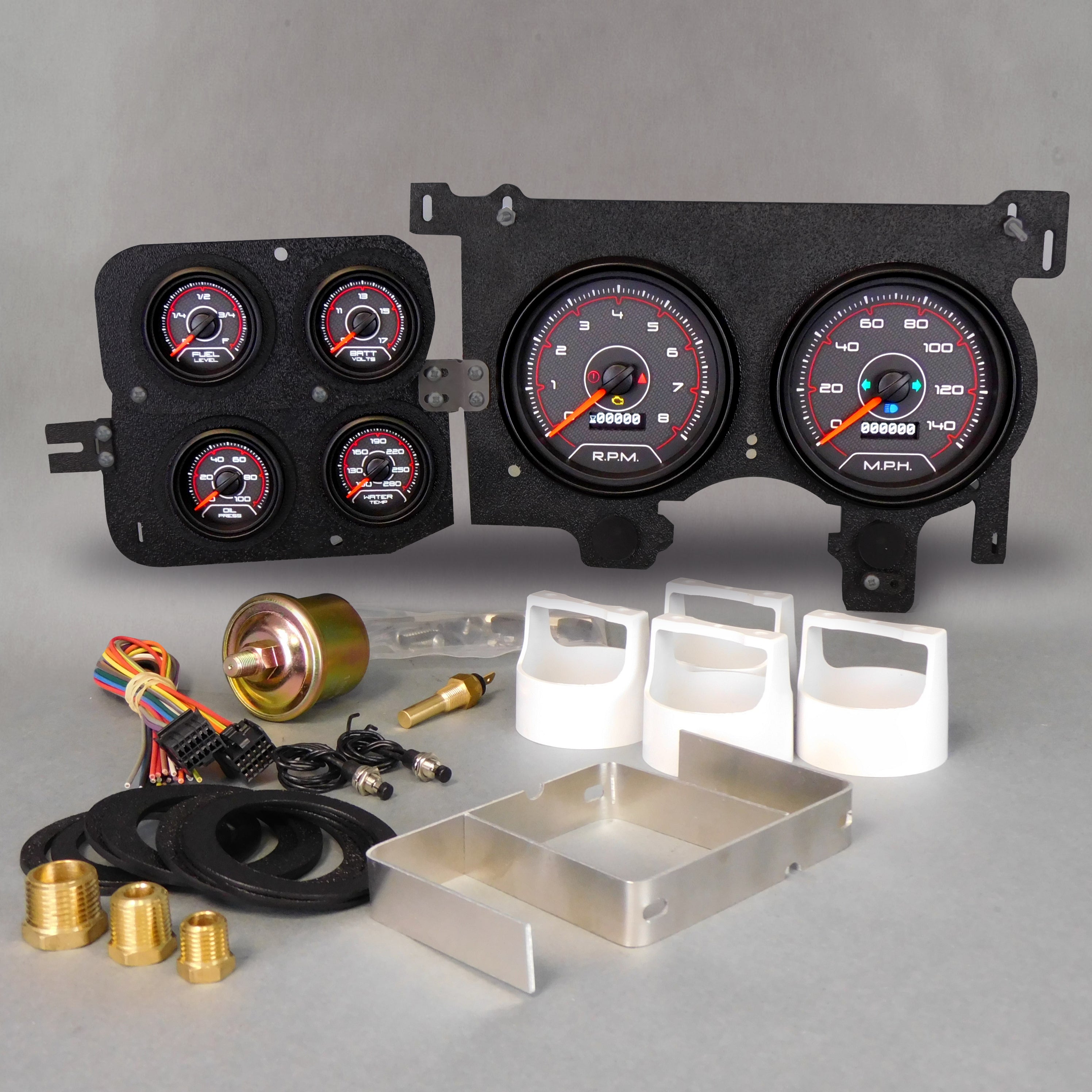 New Vintage USA 73206-01 Gauge Kit GM Truck 73-87 F/S CFR Red New Vintage USA 73206-01