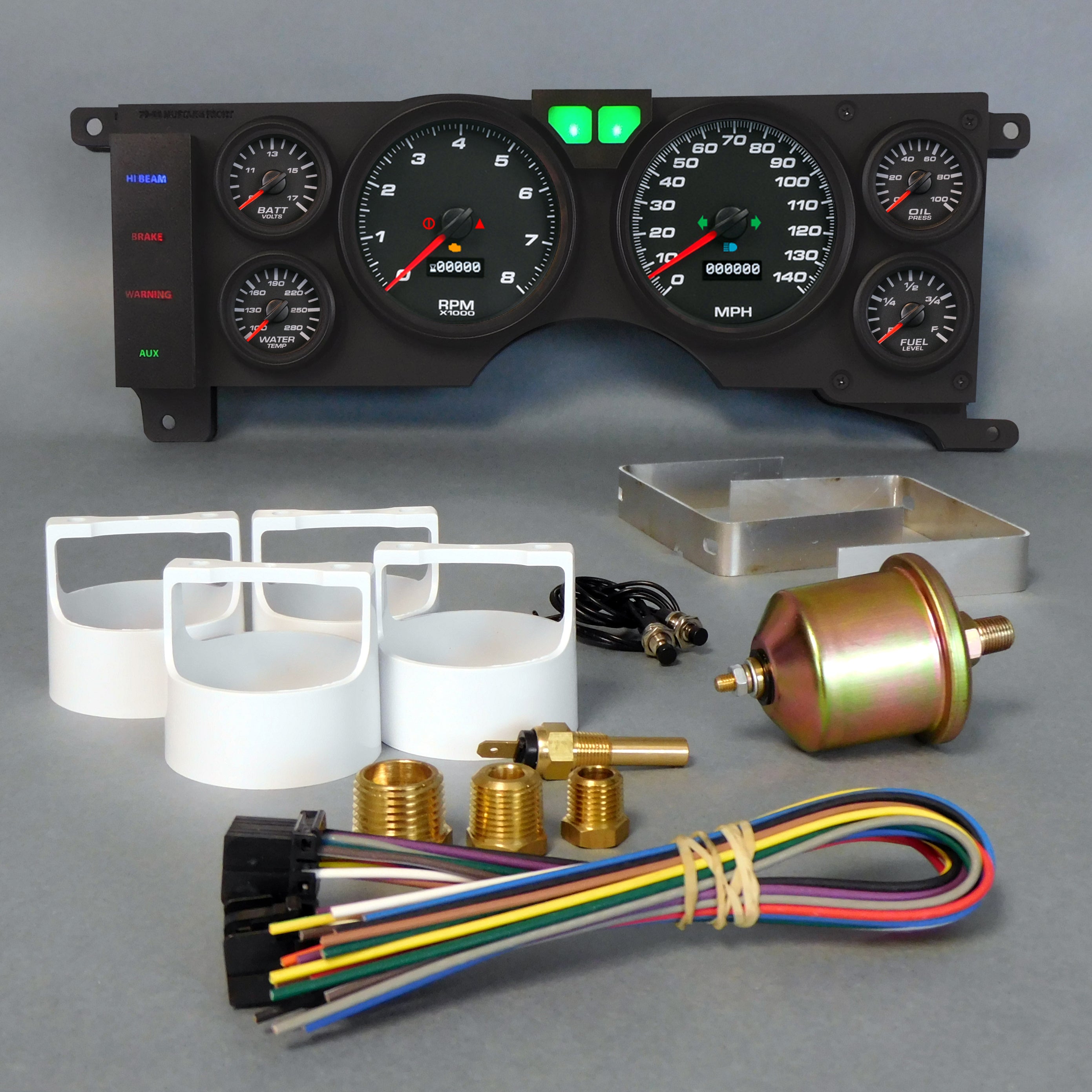 New Vintage USA 79211-01 Gauge Kit Mustang 78-86 Perf II Blk New Vintage USA 79211-01