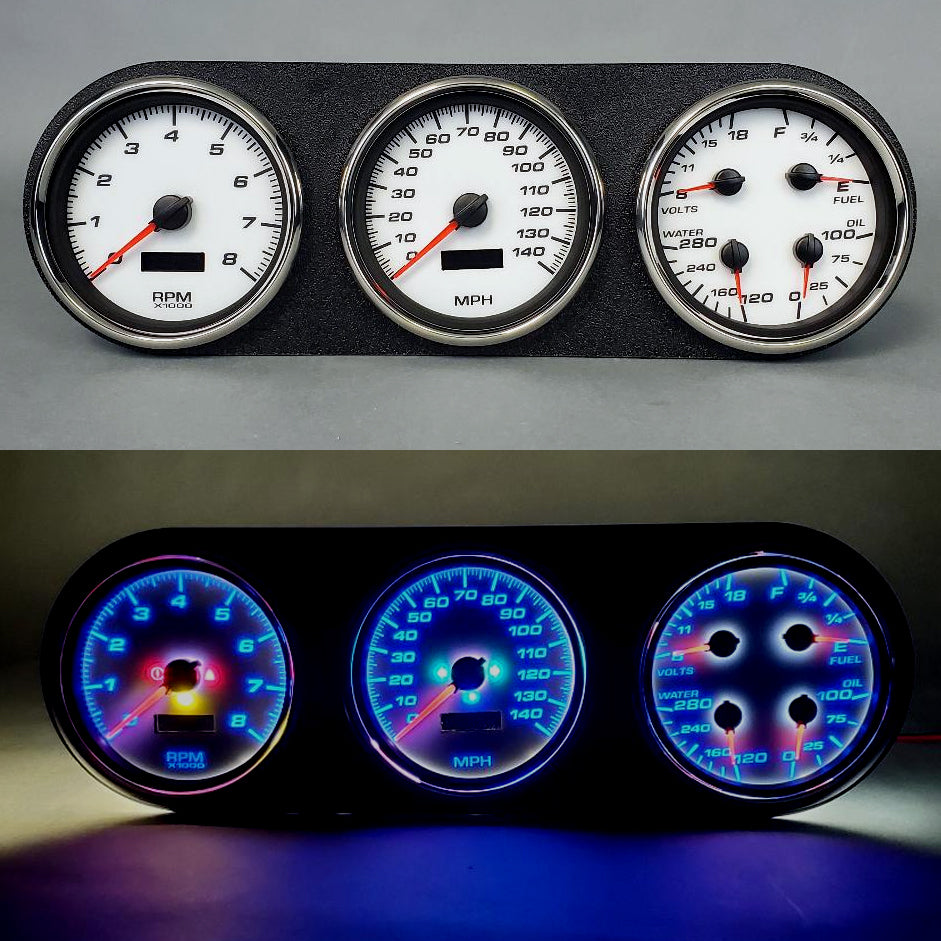 New Vintage USA 81021-03 Gauge Kit Dodge Truck 81-93 Perf II Wht New Vintage USA 81021-03