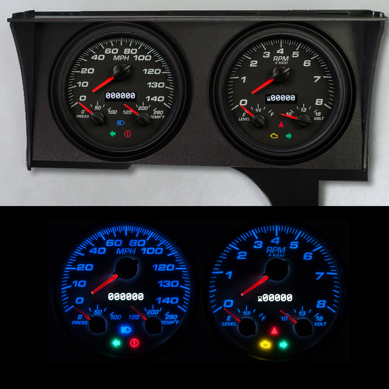 New Vintage USA 88321-01 Gauge Kit GM Monte Carlo 78-88 Perf II Blk New Vintage USA 88321-01